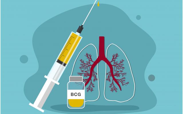 Illustratie van een paar longen en een injectiespuit.