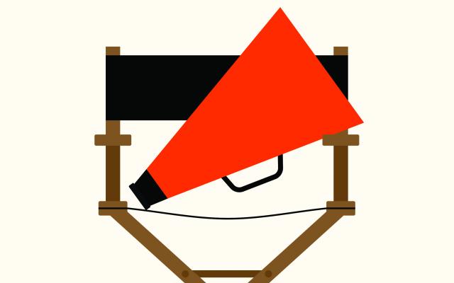 Illustratie van een regisseursstoel.