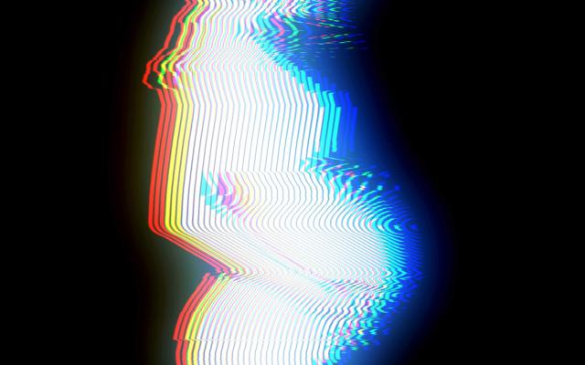 Figuur van een zwangere vrouw.