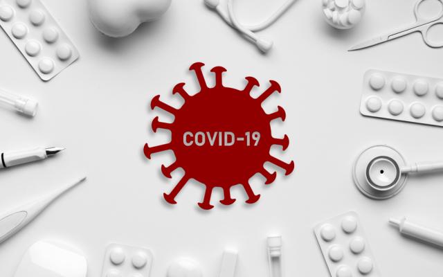 Covid bacterie tussen pillen en doktersspullen