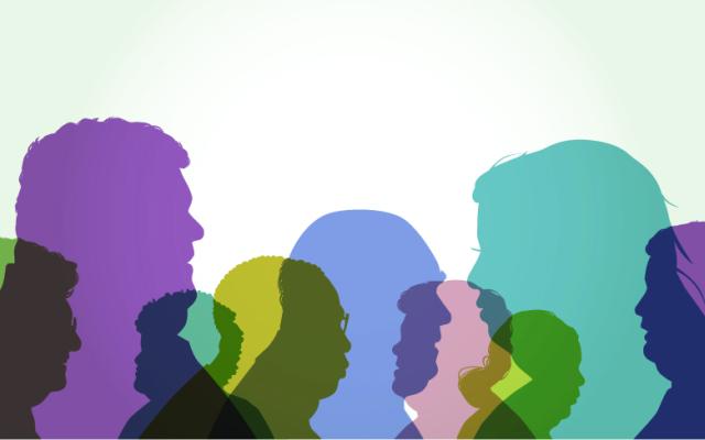 Illustratie van gezichten en profile