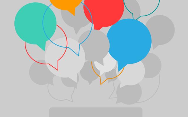 Illustratie van allemaal teksballonnetjes