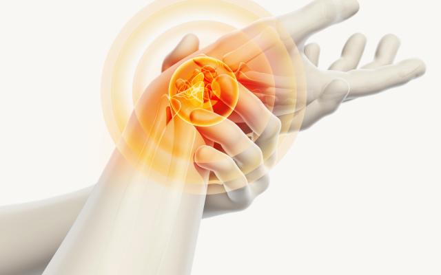 Illustratie van een pols met pijn