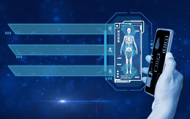 Illustratie van een telefoon die diagnose stelt