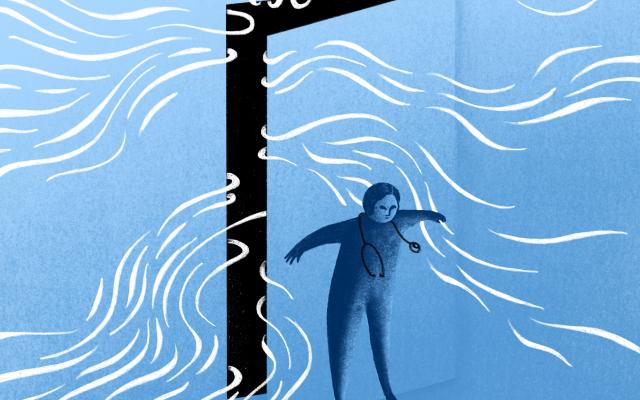 Illustratie deur dicht doen tegen geluid