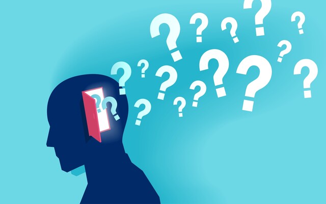 illustratie van man met geheugenverlies