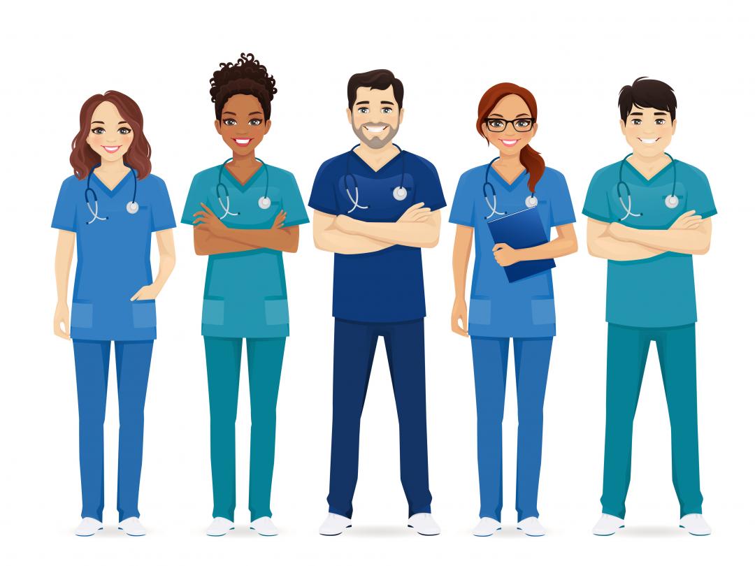 Illustratie van verschillende artsen.