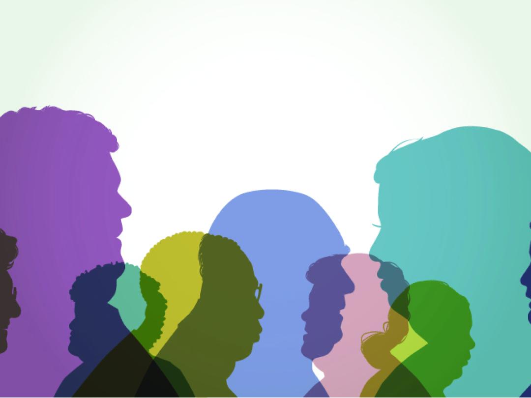 Illustratie van gezichten en profile