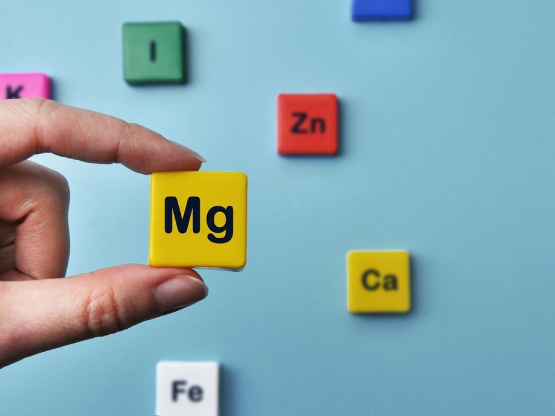 Steentje met Mg erop