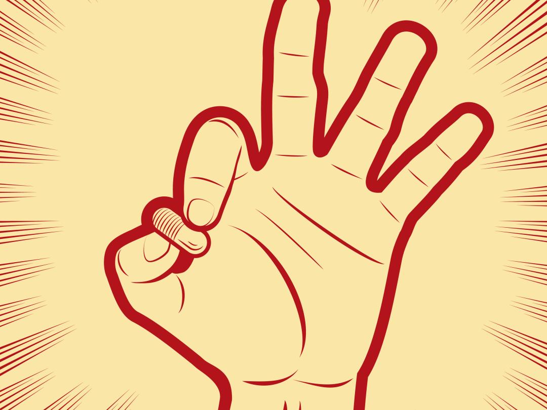 Een illustratie van een hand die een pil vasthoudt