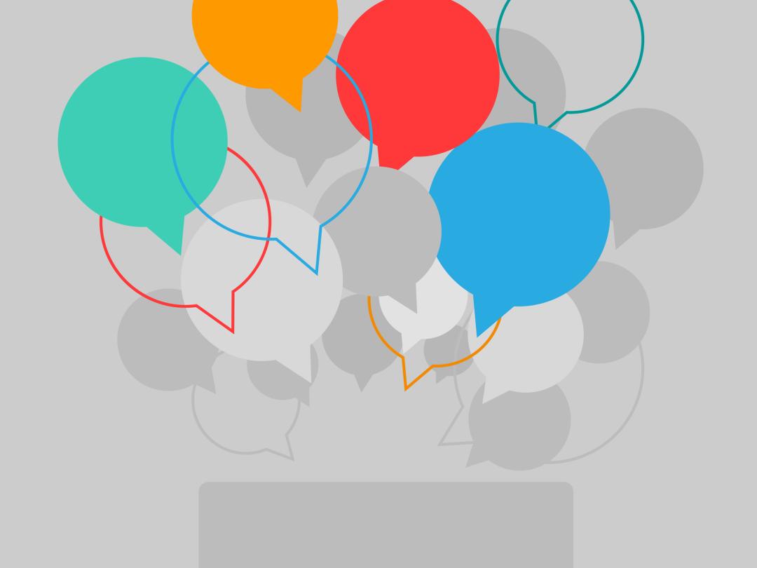 Illustratie van allemaal teksballonnetjes