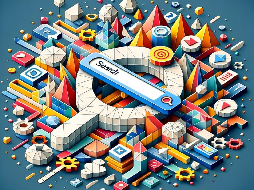 Illustratie van alles wat er onder de search-knop kan zitten