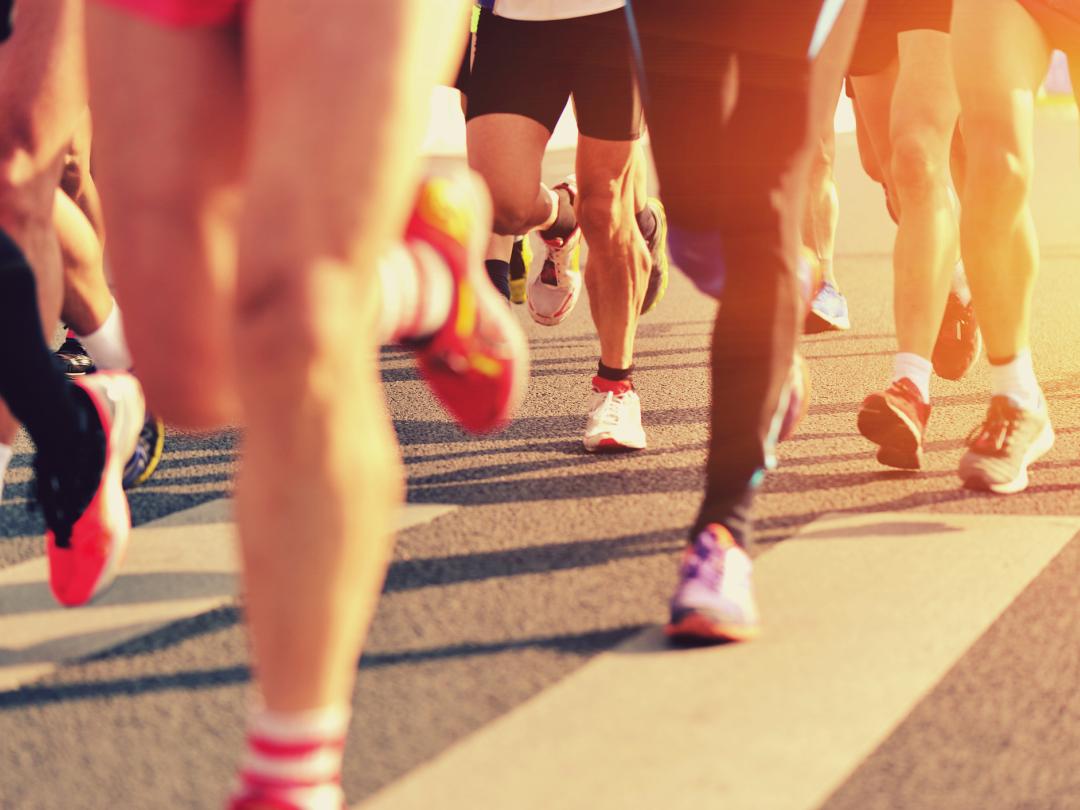 Hardlopende mensen