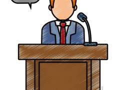 Illustratie van een persoon in rechtbank. Er staat een gespreksballon bij: 'Ja, maar...'