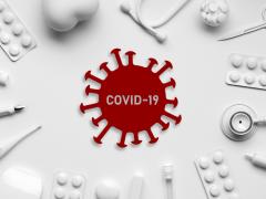 Covid bacterie tussen pillen en doktersspullen