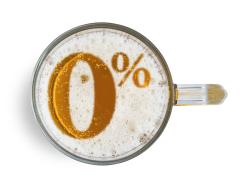 Een vergrootglas die 0% uitvergroot