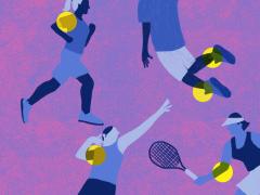 Illustratie van sportende mensen