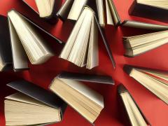 Bovenkant van boeken