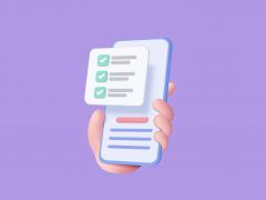 Grafische weergave van telefoonscherm 