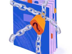 Een boek met een hangslot eromheen