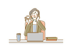 vrouw met een opvlieger