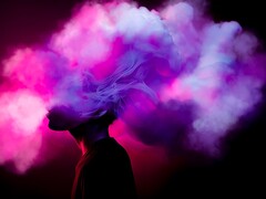 Iemand met hoofd in de wolken